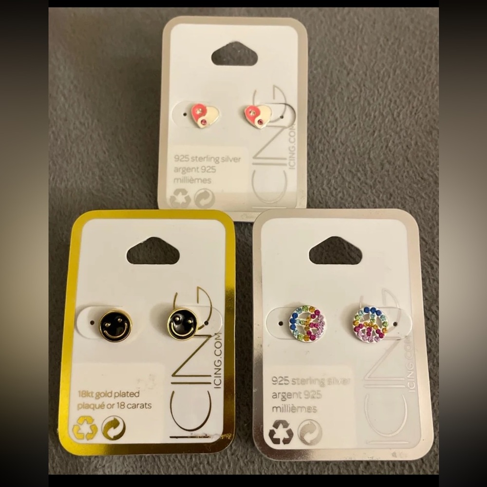 Kids Icing 3 set earrings